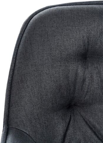 Tabouret de bar Gibson tissu gris foncé 57,5x54x93,5 gris foncé Métal noir mat 4