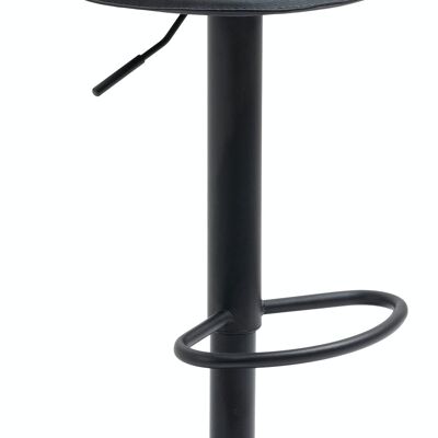Bar stool Lana V2 black black 41x39x73 black leatherette metal