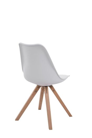 Lot de 4 chaises Toulouse simili cuir Natura Carré blanc 55,5x47,5x83 simili cuir blanc Bois 5