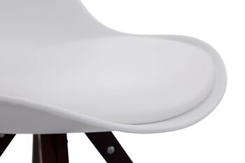 Lot de 4 chaises Toulouse simili cuir Cappuccino Carré blanc 55,5x47,5x83 simili cuir blanc Bois 7