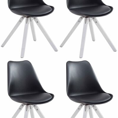 Tabouret de bar Marcel - uni Noir pieds noir - 75 cm