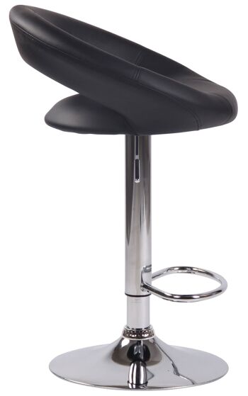 Lot de 2 tabourets de bar Olinda simili cuir chrome noir 47x53x80 métal simili cuir noir 4