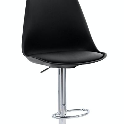 Bar stool Tilly chrome black 50x49x100 black plastic Chromed metal