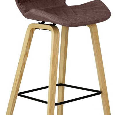 Barkruk Austin stof bruin 50x59x105 bruin Materiaal Hout