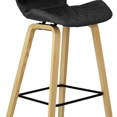 Taburete de bar Austin tejido negro 50x59x105 negro Material Madera