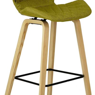 Tabouret de bar Austin tissu végétal 50x59x105 végétal Matière Bois