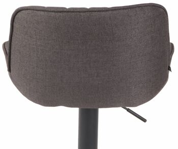 Lot de 2 tabourets de bar Lentini tissu noir gris foncé 50x50x86 gris foncé Matière métal 7