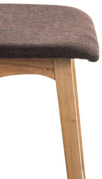 Lot de 2 tabourets de bar Taunus tissu Natura marron 40x40x93 marron Matière Bois 7