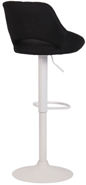 Tabouret de bar Milet tissu blanc noir 48x46,5x85 noir Matière métal 4