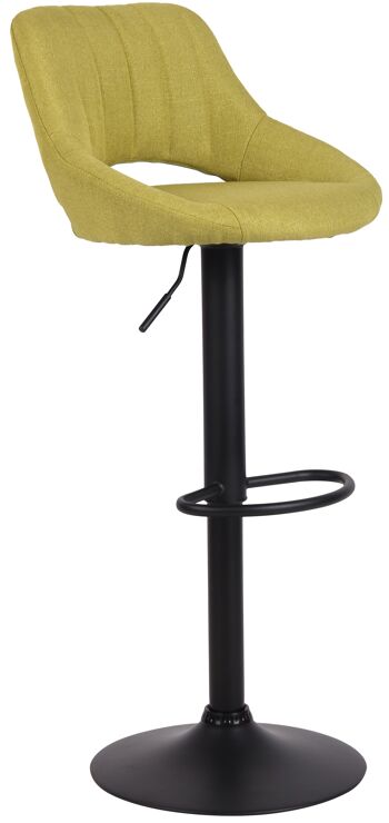 Tabouret de bar Milet tissu végétal noir 48x46,5x85 végétal Matière métal 1