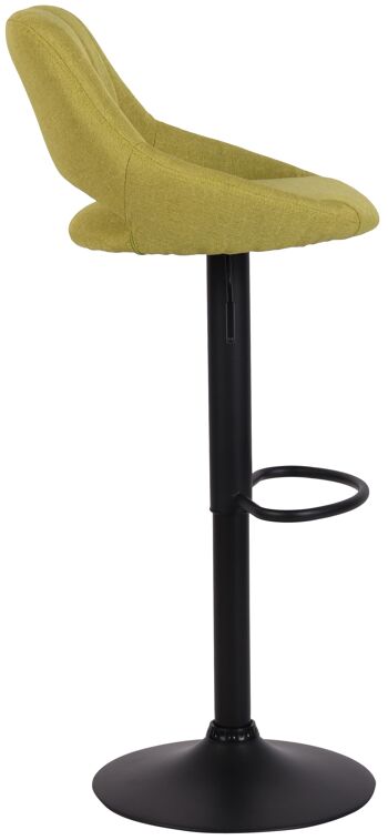 Tabouret de bar Milet tissu végétal noir 48x46,5x85 végétal Matière métal 3