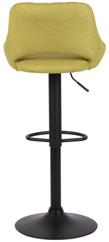 Tabouret de bar Milet tissu végétal noir 48x46,5x85 végétal Matière métal 5