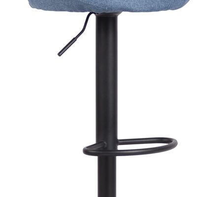 Bar stool Milet fabric black blue 48x46.5x85 blue Material metal