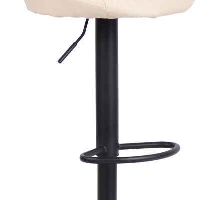 Bar stool Milet fabric black cream 48x46.5x85 cream Material metal