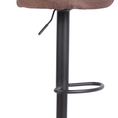 Bar stool Milet fabric black brown 48x46.5x85 brown Material metal