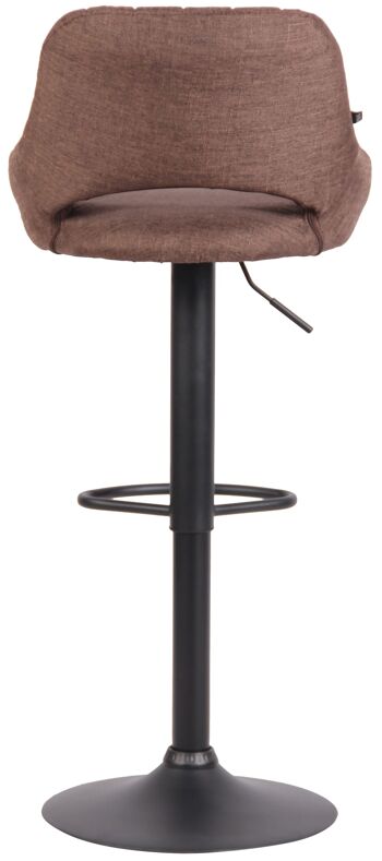 Tabouret de bar Milet tissu noir marron 48x46,5x85 marron Matière métal 5