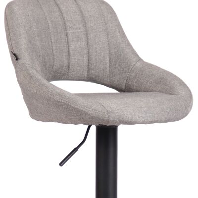 Bar stool Milet fabric black Gray 48x46.5x85 Gray Material metal