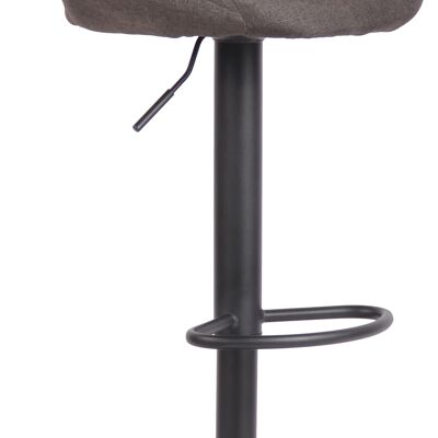 Bar stool Milet fabric black dark gray 48x46.5x85 dark gray Material metal
