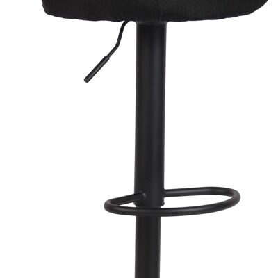 Tabouret de bar Milet tissu noir noir 48x46,5x85 noir Matière métal