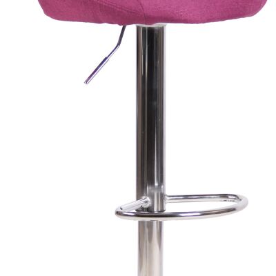 Bar stool Milet fabric chrome purple 48x46.5x85 purple Material metal