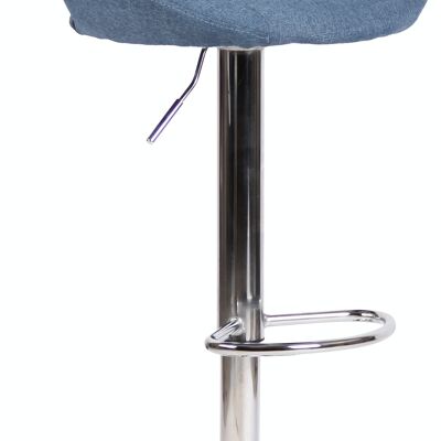 Bar stool Milet fabric chrome blue 48x46.5x85 blue Material metal