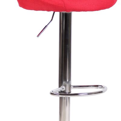 Bar stool Milet fabric chrome red 48x46.5x85 red Material metal