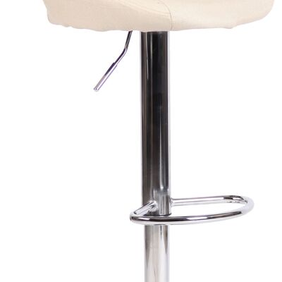 Bar stool Milet fabric chrome cream 48x46.5x85 cream Material metal