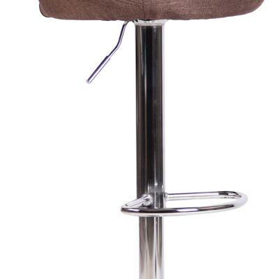 Bar stool Milet fabric chrome brown 48x46.5x85 brown Material metal
