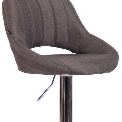 Bar stool Milet fabric chrome dark gray 48x46.5x85 dark gray Material metal