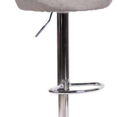 Bar stool Milet fabric chrome Gray 48x46.5x85 Gray Material metal