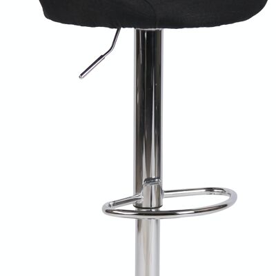 Bar stool Milet fabric chrome black 48x46.5x85 black Material metal