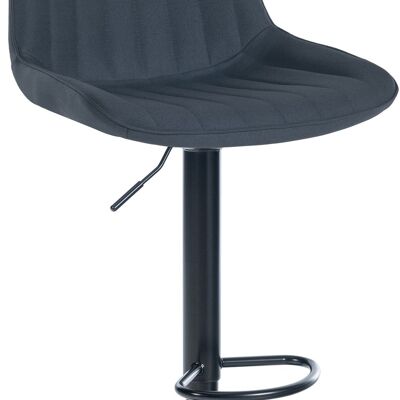 Tabouret de bar Toni tissu noir gris foncé 50x49,5x91 gris foncé Matière métal