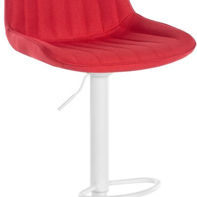 Bar stool Toni fabric white red 50x49.5x91 red Material metal