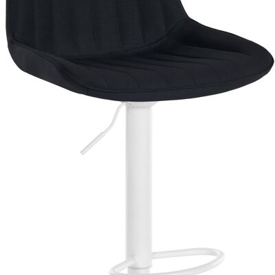 Bar stool Toni fabric white black 50x49.5x91 black Material metal