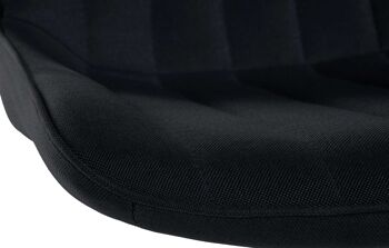 Tabouret de bar Toni tissu blanc noir 50x49,5x91 noir Matière métal 7