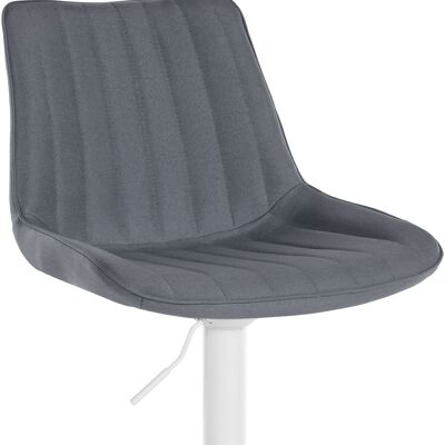 Bar stool Toni fabric white Gray 50x49.5x91 Gray Material metal