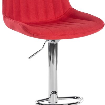 Bar stool Toni fabric chrome red 50x49.5x91 red Material metal
