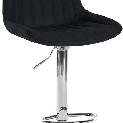 Bar stool Toni fabric chrome black 50x49.5x91 black Material metal