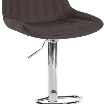 Bar stool Toni fabric chrome taupe 50x49.5x91 taupe Material metal