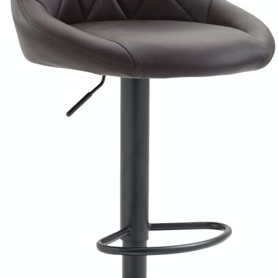 Bar stool Lazio imitation leather black brown 49x46x83 brown leatherette metal