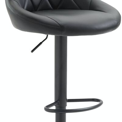 Bar stool Lazio imitation leather black black 49x46x83 black leatherette metal