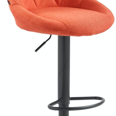 Bar stool Lazio fabric black orange 49x46x83 orange Material metal