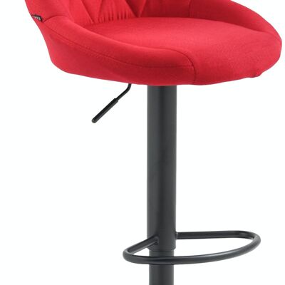 Bar stool Lazio fabric black red 49x46x83 red Material metal