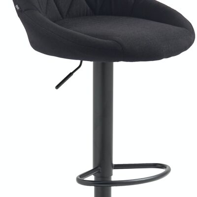 Bar stool Lazio fabric black black 49x46x83 black Material metal