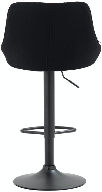 Tabouret de bar Lazio tissu noir noir 49x46x83 noir Matière métal 5