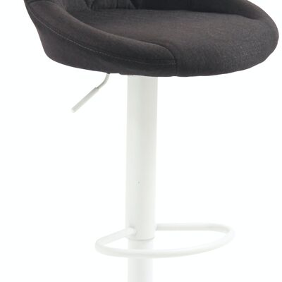 Bar stool Lazio fabric white dark gray 49x46x83 dark gray Material metal