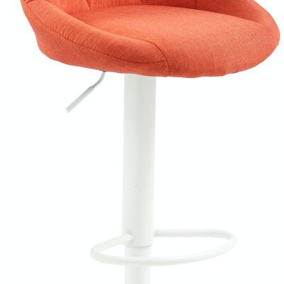 Bar stool Lazio fabric white orange 49x46x83 orange Material metal