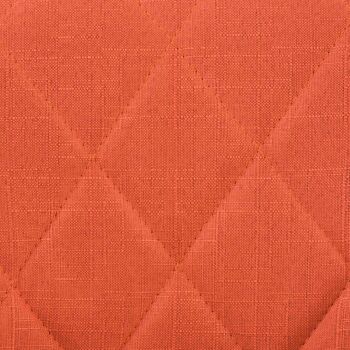 Tabouret de bar Lazio tissu blanc orange 49x46x83 orange Matière métal 7
