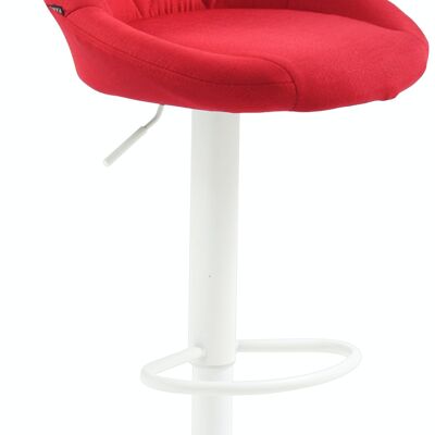 Bar stool Lazio fabric white red 49x46x83 red Material metal
