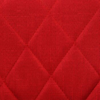 Tabouret de bar Lazio tissu blanc rouge 49x46x83 rouge Matière métal 7